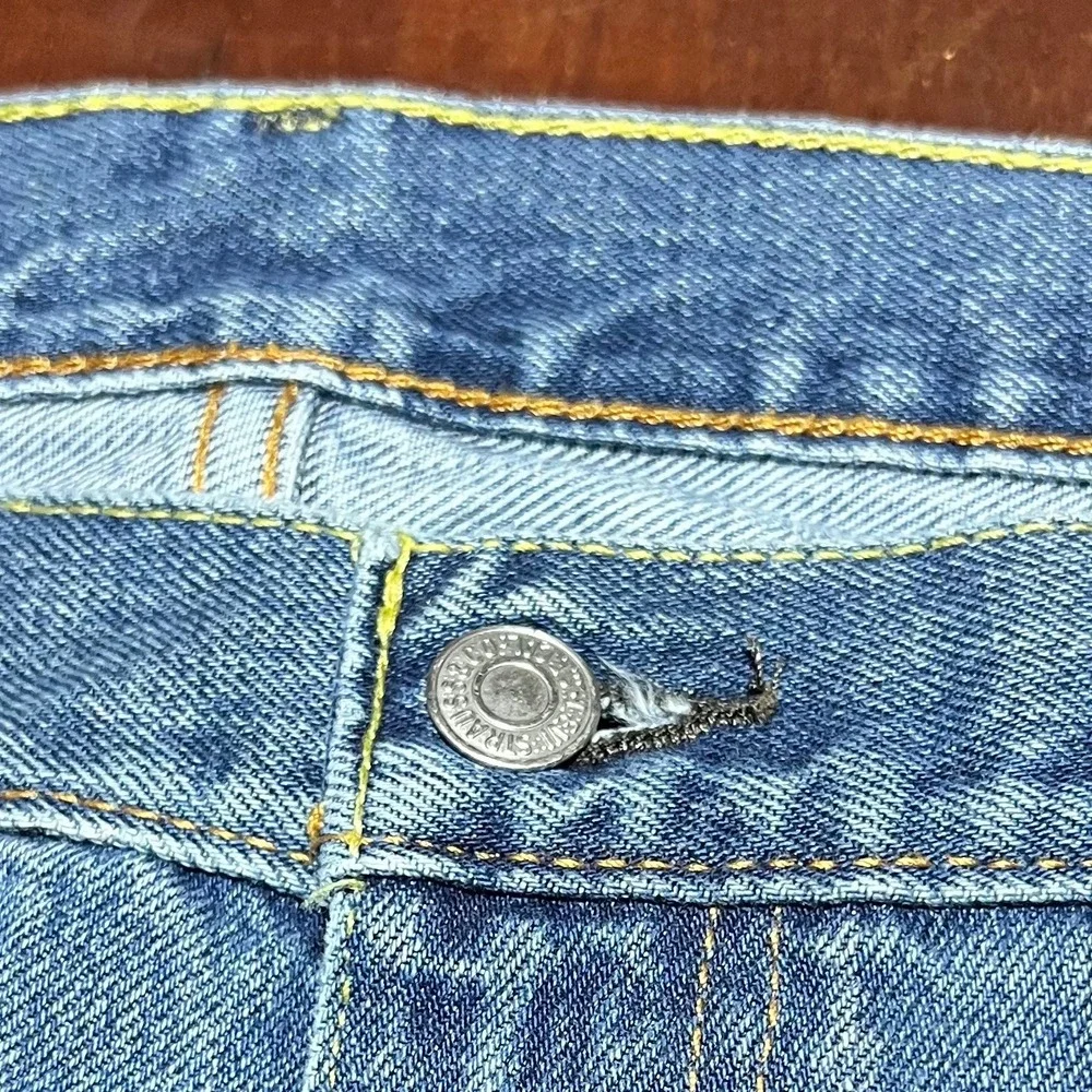 Levis 505 Regular Fit Straight Leg Blue Denim Jeans Mens 40x30 Medium Wash